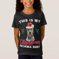 Navidades Doberman Pinscher Pajama Santa Dog Lover