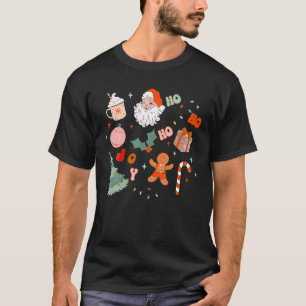 Camiseta Navidades Doodle Retro Santa Holiday Se