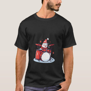 Camiseta Navidades Drummer jugador músico Santa Claus