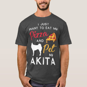 Camiseta Navidades dueños de Akita Dog Pizza Lover Cumpleañ