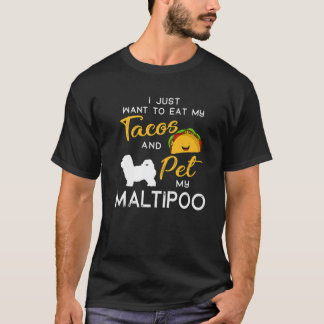 Camiseta Navidades dueños de Maltipoo Dog Tacos Lover Cumpl