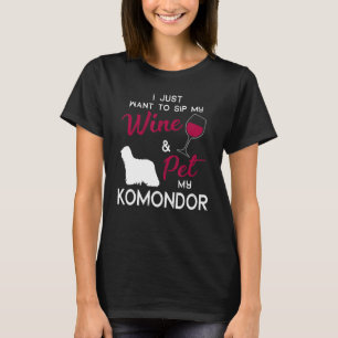 Camiseta Navidades dueños de vinos de perro de Komondor Cum