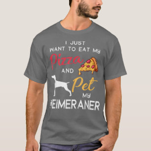 Camiseta Navidades dueños de Weimaraner Dog Pizza Lover