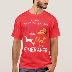 Camiseta Navidades dueños de Weimaraner Dog Pizza Lover