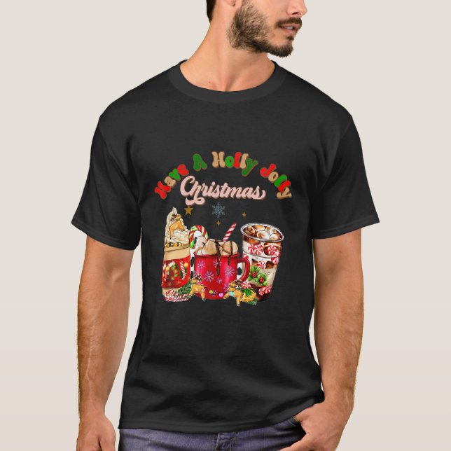 Camiseta Navidades Dulce Café Candy Retro Groovy Navidad Tr (Anverso)
