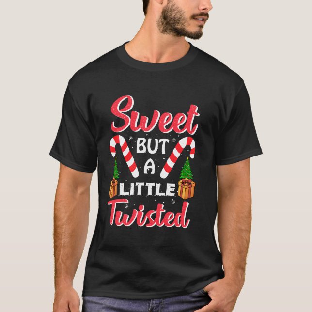 Camiseta Navidades Dulce Familiar Pero Pajama Pequeño Girad (Anverso)