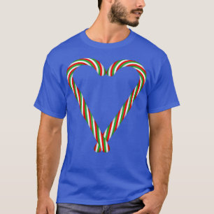 Camiseta Navidades dulces Candy Canes Heart
