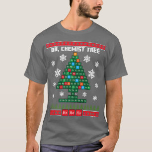 Camiseta Navidades dulces de árbol de elementos de química 