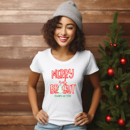 Camiseta Navidades dulces y brillantes Año Rojo y Verde