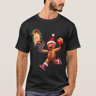 Camiseta Navidades Dunking Gingerbread Man Basketball Dunk