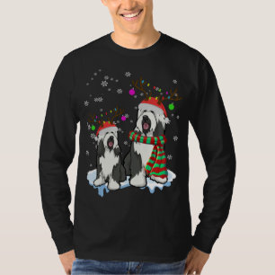 Camiseta Navidades educados con barba de reno Collie Santa 