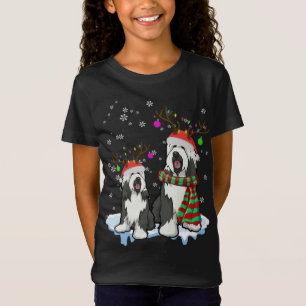 Camiseta Navidades educados con barba de reno Collie Santa