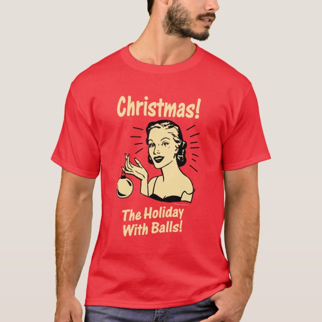 Camiseta Navidades: El feriado con bolas (Anverso)