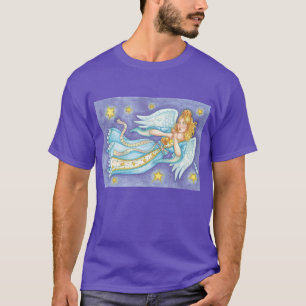 Camiseta Navidades, el músico Ángel tocando su cuerno