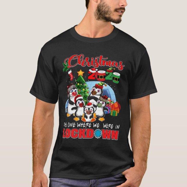Camiseta Navidades El Que Estábamos En El Pingüi De Bloqueo (Anverso)