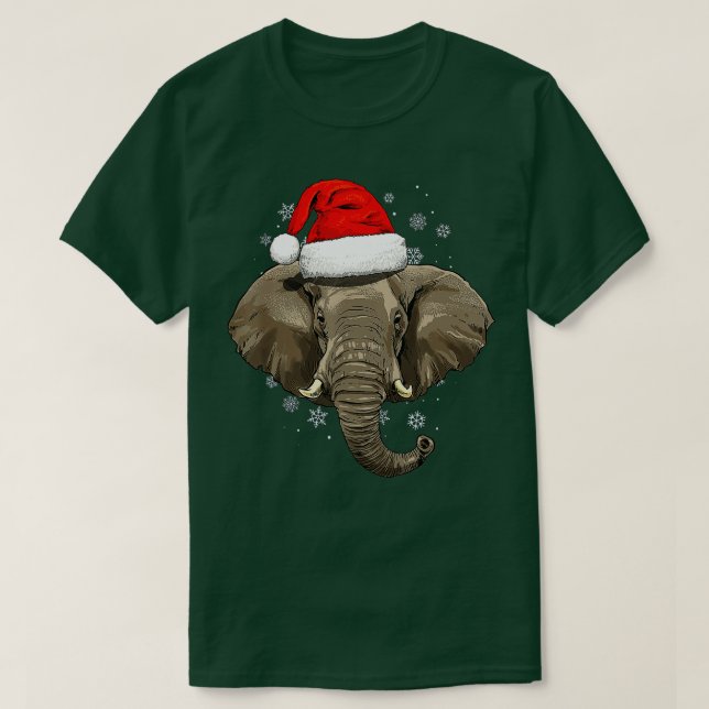 Camiseta Navidades elefantes Zoo Safari Keeper Animal amant (Diseño del anverso)