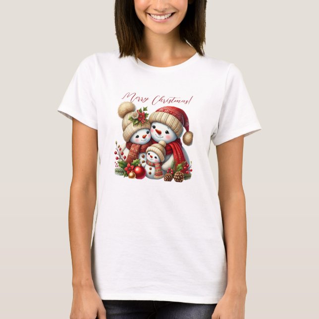 Camiseta Navidades elegantes acuarela Botánica (Anverso)