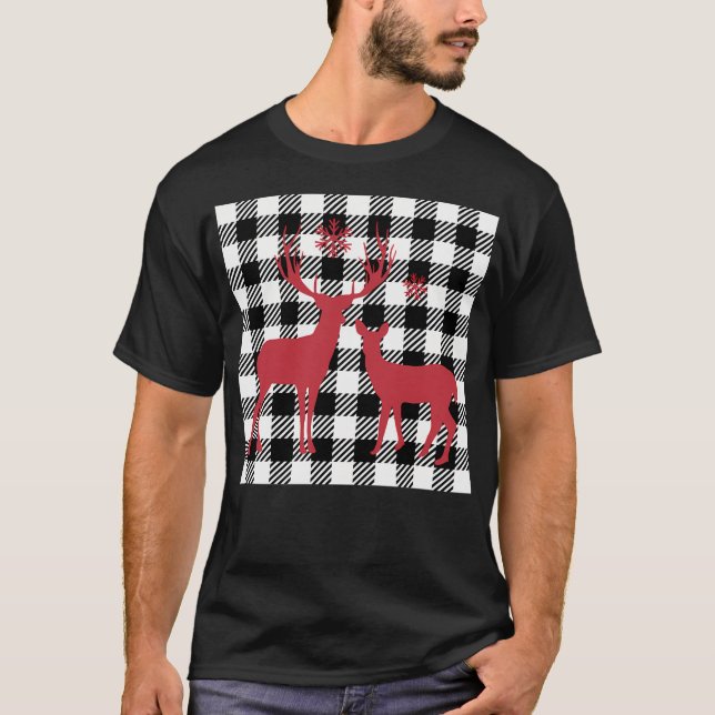 Camiseta Navidades elegantes renos (Anverso)