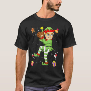 Camiseta Navidades Elf Béisbol Pitcher Niños Adolescentes X