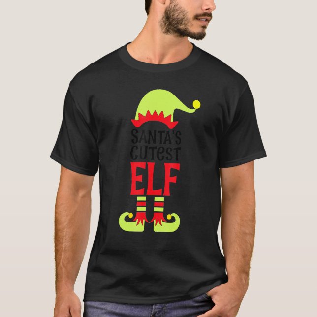 Camiseta Navidades Elf Cutest Elf Cute Elf Santa's Elf Colo (Anverso)