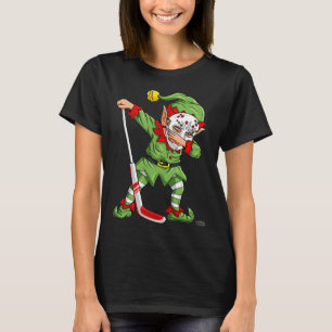 Camiseta Navidades Elf Dabbing Jugador de Hockey sobre Hiel