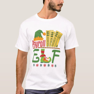 Camiseta Navidades Elf de nómina Gerente de empleado de nóm