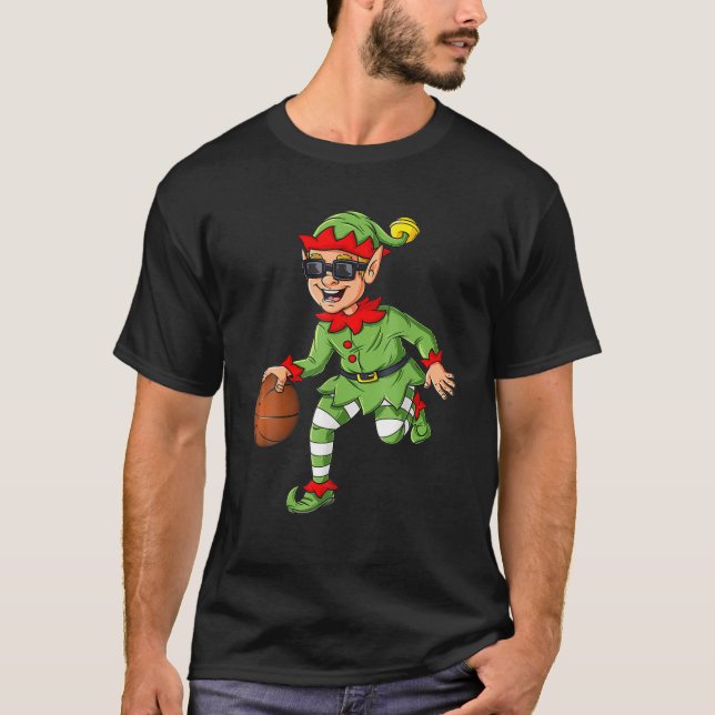 Camiseta Navidades Elf Dribbling Un Básquetbol gracioso niñ (Anverso)