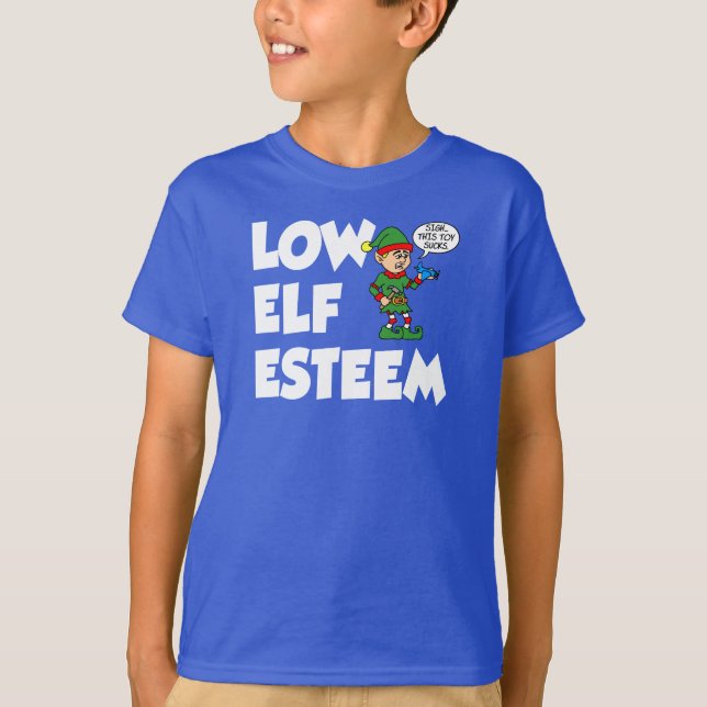 Camiseta Navidades Elf Esteem de bajo rendimiento vacaciona (Anverso)