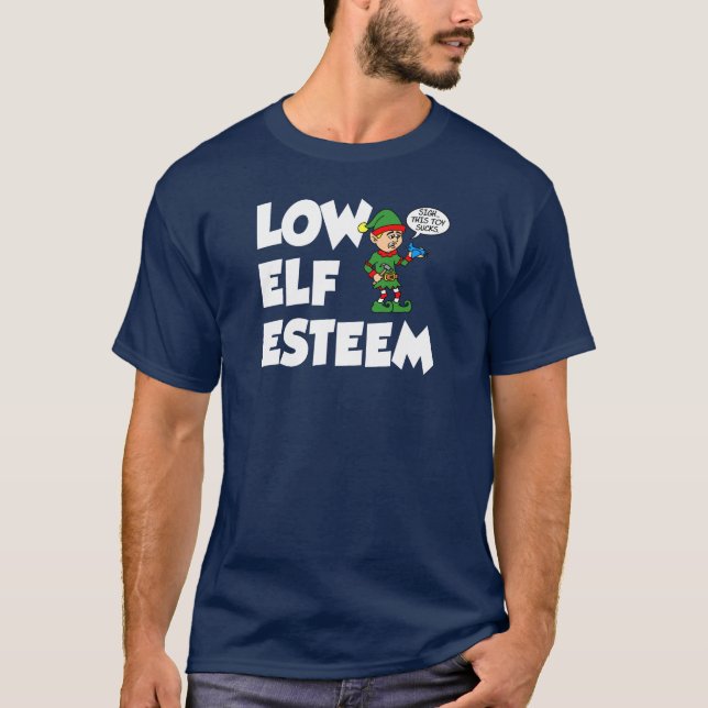 Camiseta Navidades Elf Esteem de bajo rendimiento vacaciona (Anverso)