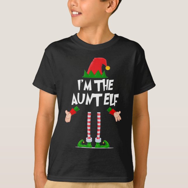 Camiseta Navidades Elf I'm The Tía Elf Matching Xmas Gift (Anverso)