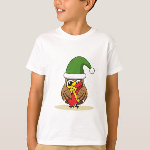 Camiseta Navidades Elf Owl con presente