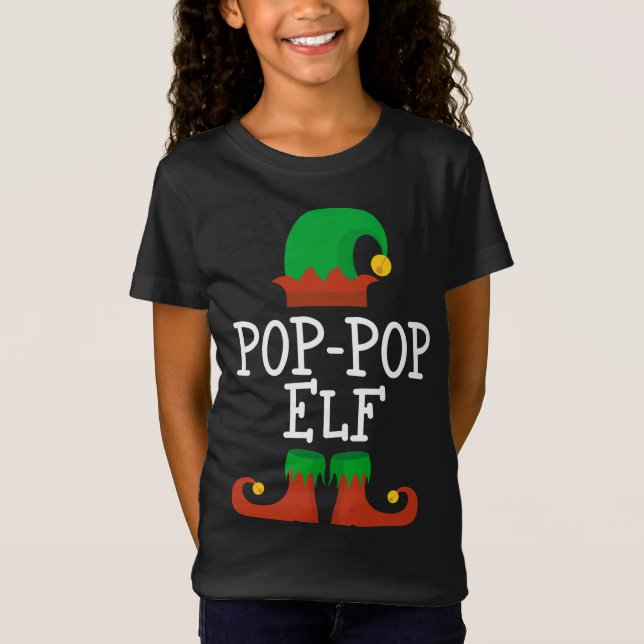 Camiseta Navidades Elf Pop-Pop Que Coinciden Con Familia Pa (Anverso)