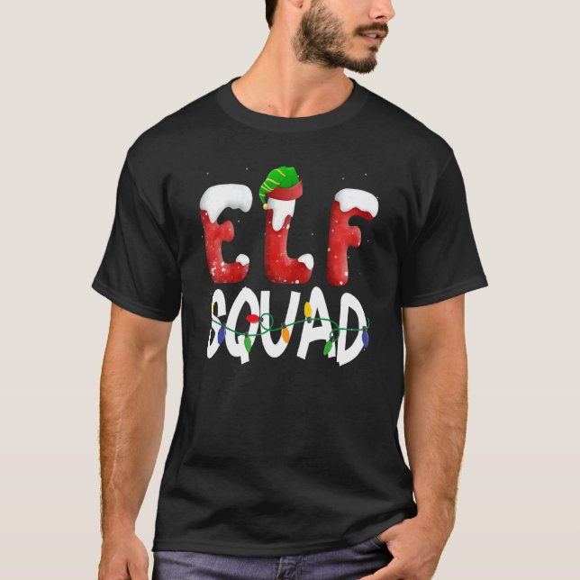 Camiseta Navidades Elf Squad coinciden con la familia Toddl (Anverso)