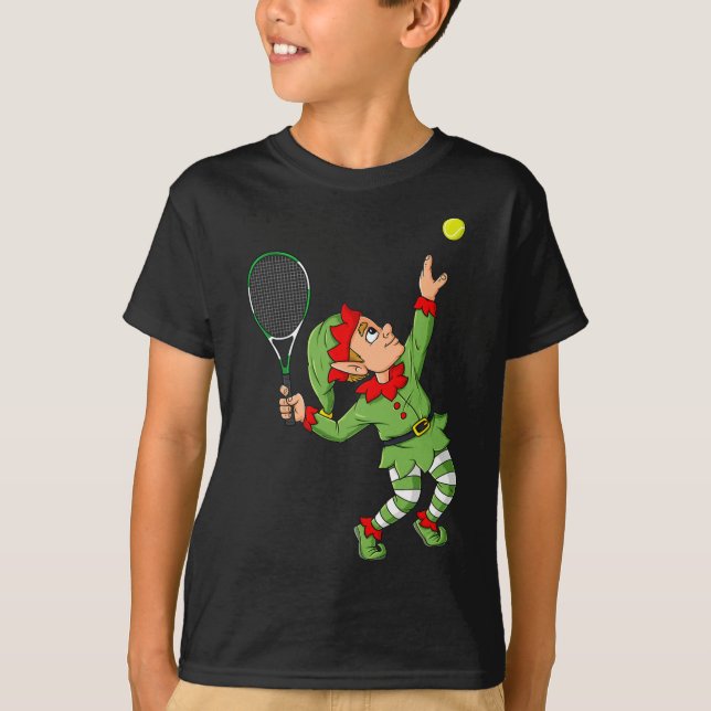 Camiseta Navidades Elf Tennis Fun Boys Chicas Adolescentes  (Anverso)