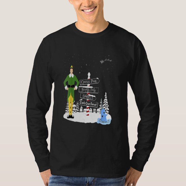 Camiseta Navidades Elf Towns Holiday Santa Buddy Snow (Anverso)