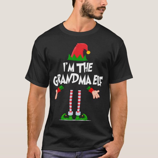 Camiseta Navidades Elf Tshirt Soy La Abuela Elf Pareando (Anverso)
