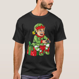 Camiseta Navidades Elf Video Gamer Controller Niños Niños X