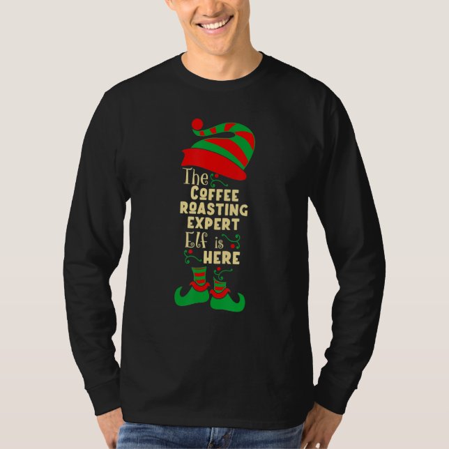 Camiseta Navidades elfo expertos en tostado de café coincid (Anverso)