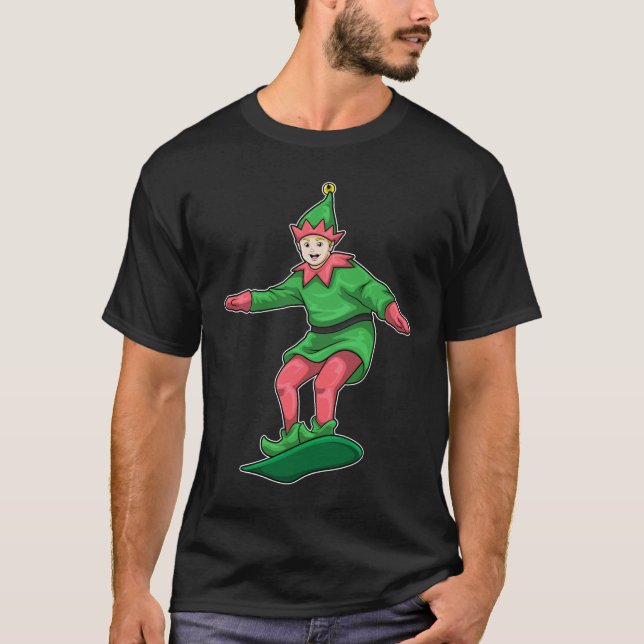 Camiseta Navidades Elves Snowboard (Anverso)