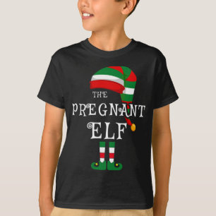 Camiseta Navidades embarazadas de la familia Elf coincidien
