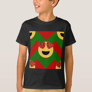 Camiseta navidades emoji del ojo del corazón
