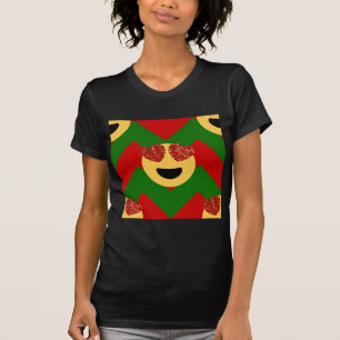 Camiseta navidades emoji del ojo del corazón