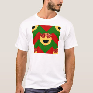Camiseta navidades emoji del ojo del corazón