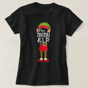 Camiseta navidades emparejados de la familia mimi elf