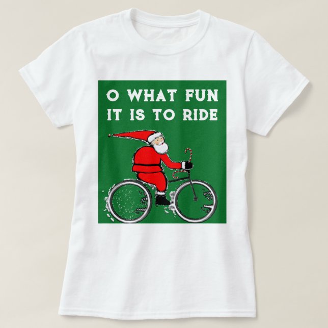 Camiseta Navidades en bicicleta (Diseño del anverso)