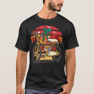 Camiseta Navidades en bicicleta Tee Funny Santa Bicycle Lov