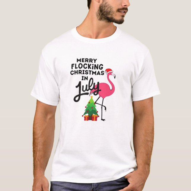Camiseta Navidades En Bloqueo De Cerezos En Julio Funny Fla (Anverso)