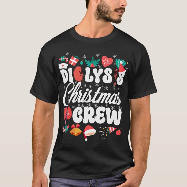 Camiseta Navidades en diálisis de enfermeras en diálisis Na (Anverso)
