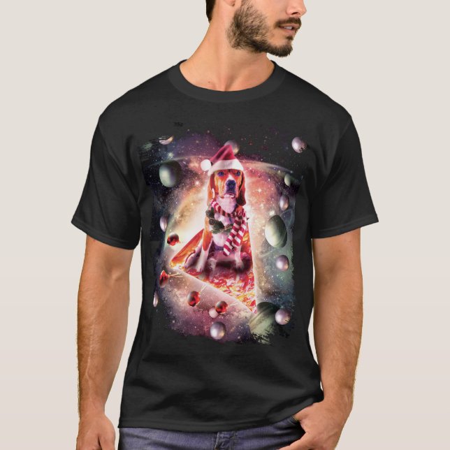 Camiseta Navidades en el espacio exterior Galaxia Perro mon (Anverso)