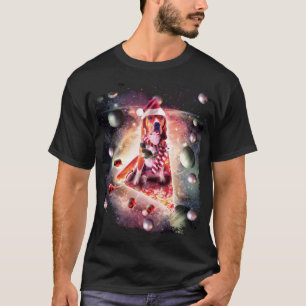 Camiseta Navidades en el espacio exterior Galaxia Perro mon